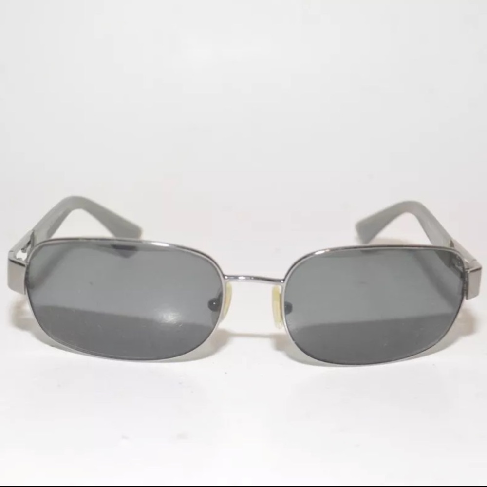 Y2K fendi sunglasses blue tinted with crystals & chrome vintage made in Italy